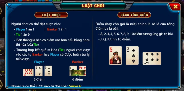 Baccarat Super 6 Tại Gem88 Biến Thể Cược Đẳng Cấp Với Tỷ Lệ Thắng Vượt Trội