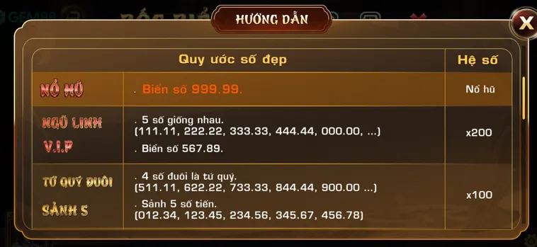 Game Nhanh Bốc Biển Số Tại Gem88 Sảnh Cược Độc Đáo Săn Số Đẹp Đổi Đời