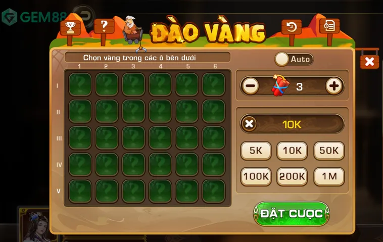 Game Nhanh Đào Vàng Tại Gem88 Hành Trình Khai Thác Kho Báu Săn Thưởng Cực Đại