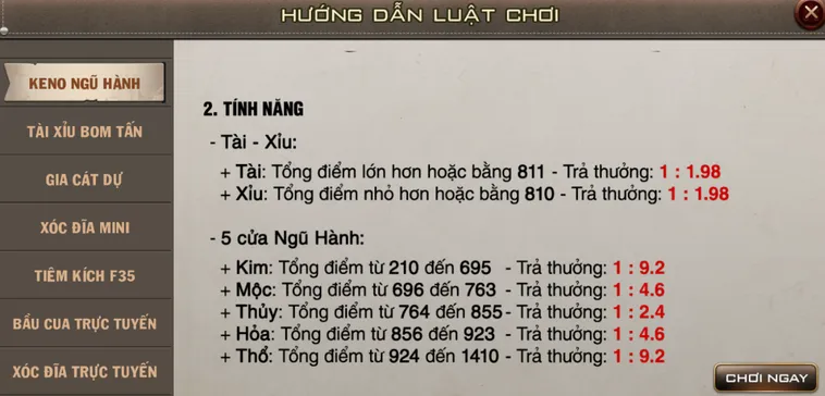 Keno Ngũ Hành Tại Gem88 Sảnh Xổ Số Phong Thủy Hiện Đại Với Tỷ Lệ Thắng Vượt Trội