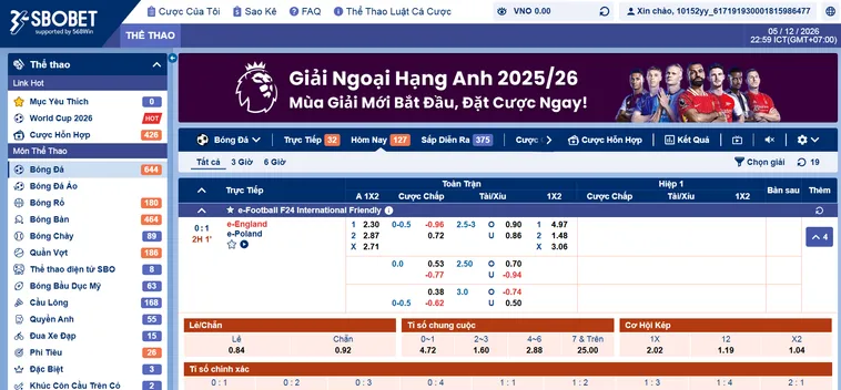 Thể Thao SBO Sports Tại Gem88 Đẳng Cấp Cá Cược Uy Tín Hàng Đầu Thế Giới