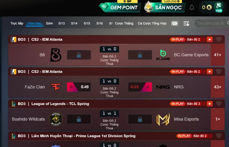 Phân Tích Chuyên Sâu Sảnh Cá Cược Thể Thao Esports Gem88 Đẳng Cấp