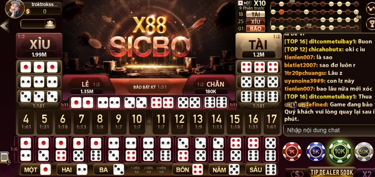 Khám Phá Sicbo X88 Tại Gem88 Đỉnh Cao Giải Trí Xúc Xắc Đổi Thưởng Năm 2026